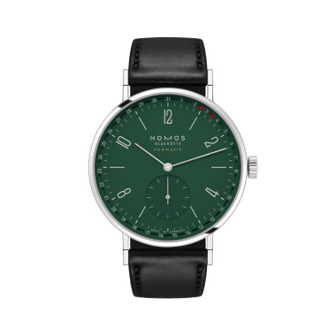         Damen- und Herrenuhr, Automatik, NOMOS Glashütte Tangente Neomatik 38 Update Waldgrün