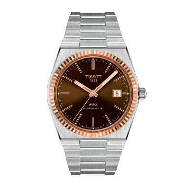 Herrenuhr, Automatik, Tissot PRX Powermatic 80 Stahl & 18K Gold
