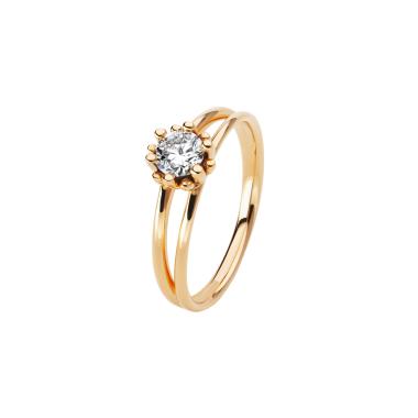 Ringe, Rotgold, Schmuckwerk Alpen Ring Edelweiß