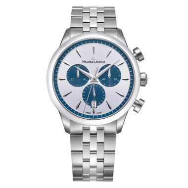         Damen- und Herrenuhr, Quarzwerk, Maurice Lacroix 1975 Quartz Chronograph 40mm