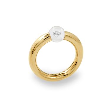 Ringe, Gelbgold, Schmuckwerk Glasklar Ring