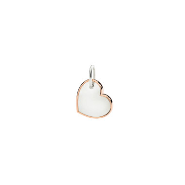 Halsschmuck, Silber, DoDo Anhänger Herz XL aus Silber und Roségold