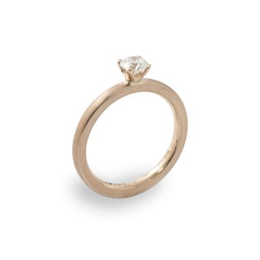 Ringe, Rotgold, Schmuckwerk Solitairering Alpenring