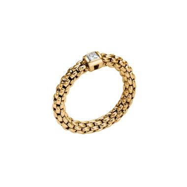 Ringe, Gelbgold, FOPE Souls Flex'it Ring mit weissem Diamanten
