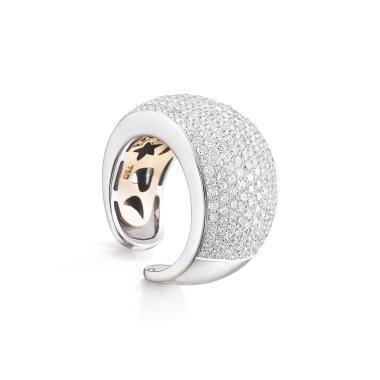 Ringe, Weißgold, Al Coro Mezzaluna Ring