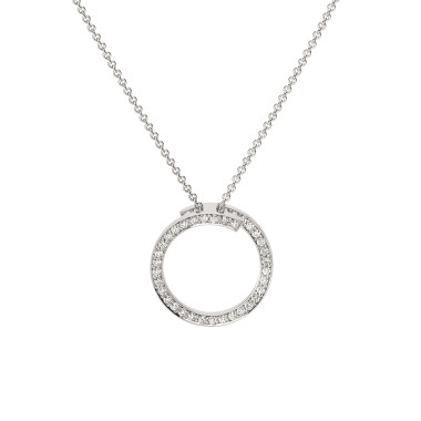 Halsschmuck, Platin, Schmuckwerk Saturn Halskette