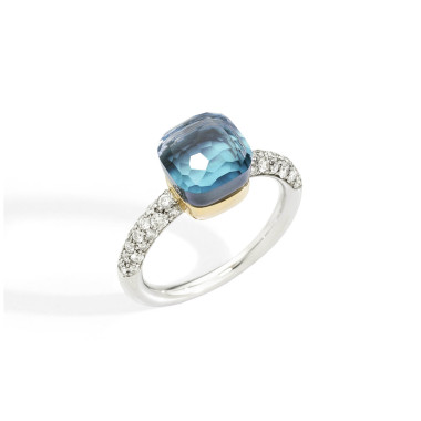         Weißgold, Ringe, Pomellato Nudo Deep Blue kleiner Ring