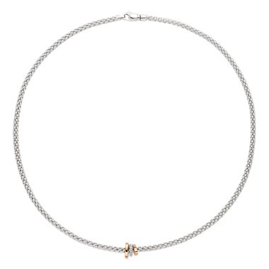 Halsschmuck, Weißgold, FOPE Prima Flex'it Collier
