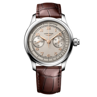         Damen- und Herrenuhr, Handaufzug, Longines LONGINES MASTER COLLECTION CHRONO MONOPUSHER