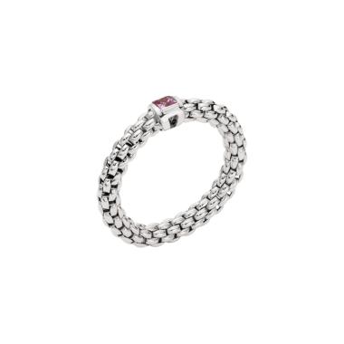 Ringe, Weißgold, FOPE Souls Flex'it Ring mit Saphir