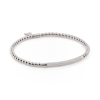 Armschmuck, Weißgold, Al Coro Stretchy Armband