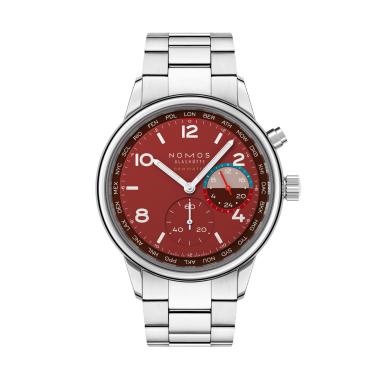 Unisex, Automatik, NOMOS Glashütte Club Sport Neomatik Weltzeit Magma