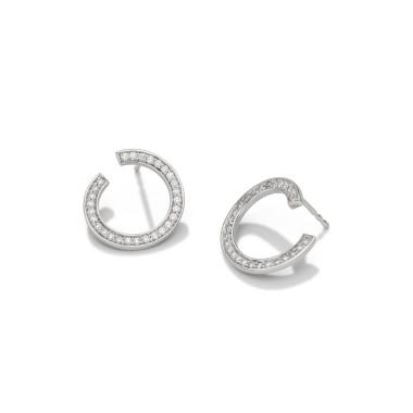 Ohrringe, Platin, Schmuckwerk Saturn Ohrstecker