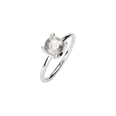 Ringe, Weißgold, Schmuckwerk Glasklar Ring