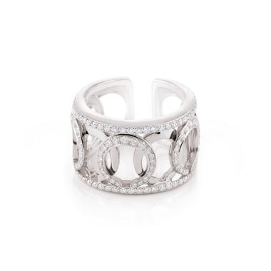Ringe, Weißgold, Al Coro Mezzaluna Ring
