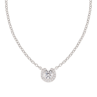 Weißgold, Halsschmuck, Al Coro Mezzaluna Collier