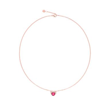 Halsschmuck, Roségold, DoDo Kette Herz
