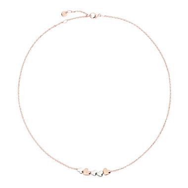 Halsschmuck, Silber, DoDo Halskette Herz aus Roségold und Silber