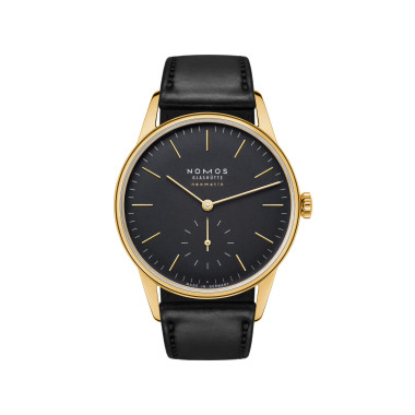         Damen- und Herrenuhr, Automatik, NOMOS Glashütte Orion Gold Neomatik New Black