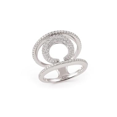 Ringe, Weißgold, Al Coro Mezzaluna Ring