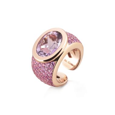 Ringe, Roségold, Al Coro Mezzaluna Classic Ring