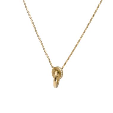 Halsschmuck, Gelbgold, Schmuckwerk Anhänger Saturn mit Halskette