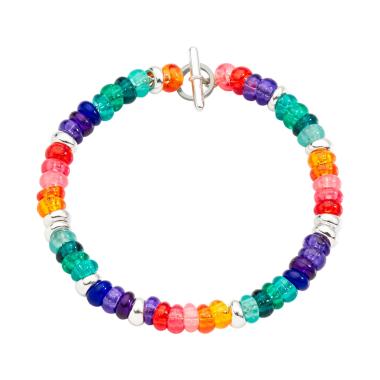 Armschmuck, Silber, DoDo Armband Rondelle Rainbow