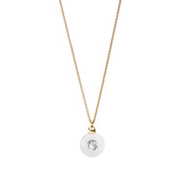 Halsschmuck, Rotgold, Schmuckwerk Halskette Glasklar