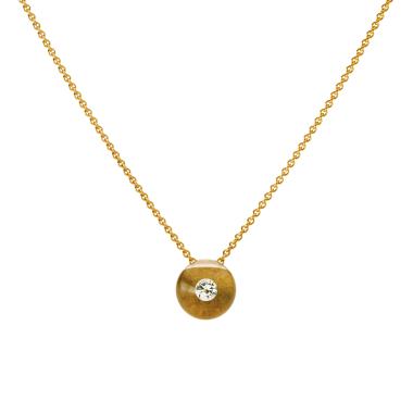 Halsschmuck, Gelbgold, Schmuckwerk Halskette Glasklar