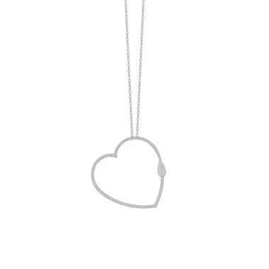 Halsschmuck, Weißgold, Al Coro Icon Collier