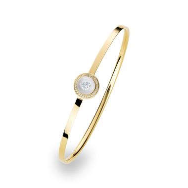 Armschmuck, Gelbgold, Schmuckwerk Armspange Glasklar
