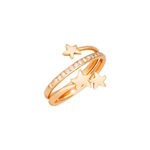 DoDo Ring Stellina „Precious“ mit Diamanten (Ref: DAC1007-STAR3-DB09R)