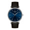 Leder, Edelstahl, Blau