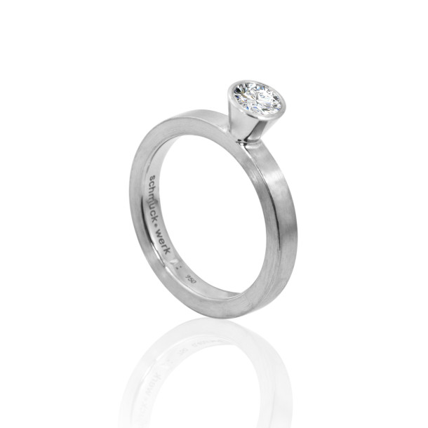         Platin, Ringe, Schmuckwerk Alpen Solitärring