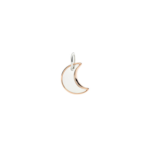         Silber, Halsschmuck, DoDo Anhänger Mond XL aus Silber und Roségold