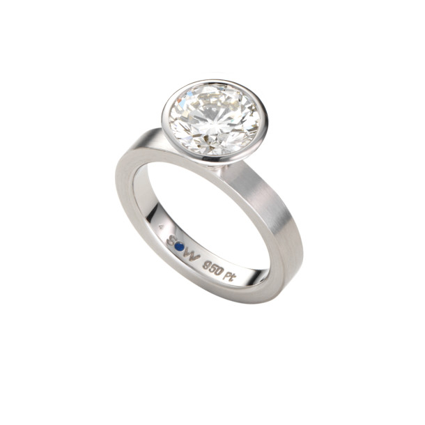         Platin, Ringe, Schmuckwerk Alpen Solitärring