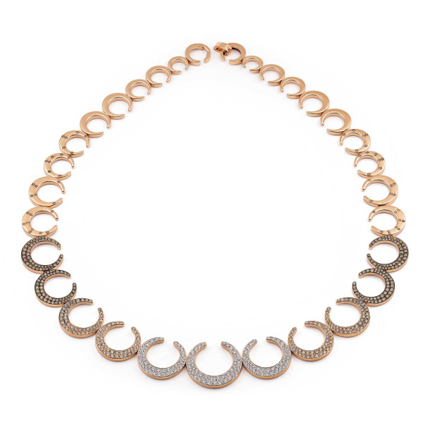         Roségold, Halsschmuck, Al Coro Mezzaluna Collier