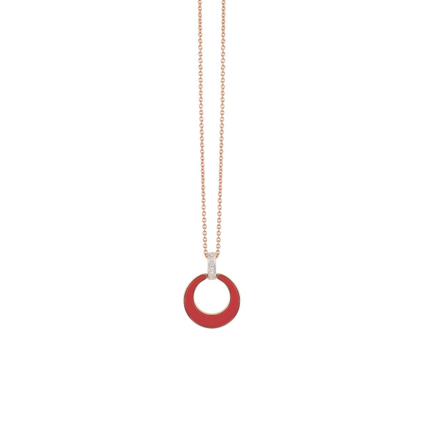         Roségold, Halsschmuck, Al Coro Mezzaluna Anhänger