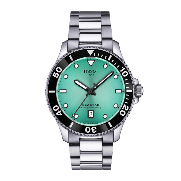         Damen- und Herrenuhr, Quarzwerk, Tissot Seastar 1000 40mm