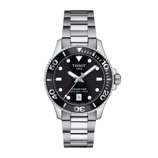         Damen- und Herrenuhr, Quarzwerk, Tissot Seastar 1000 36mm