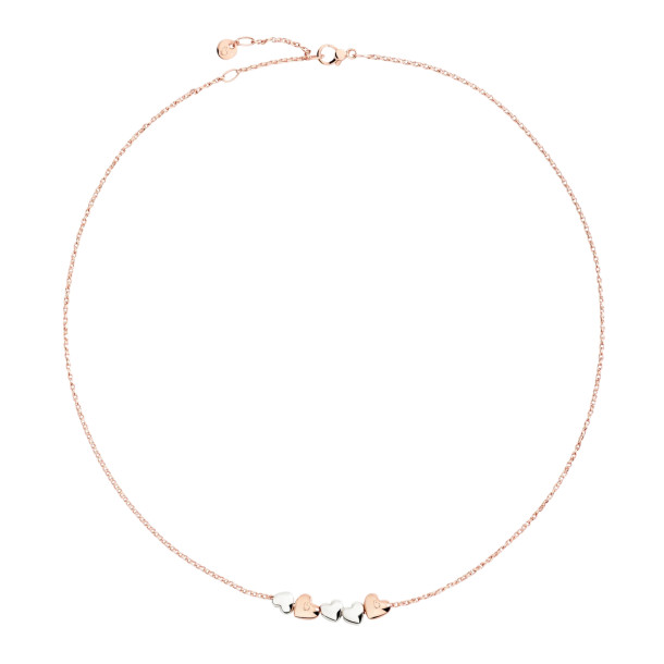         Roségold, Halsschmuck, DoDo Halskette Herz aus Roségold und Silber
