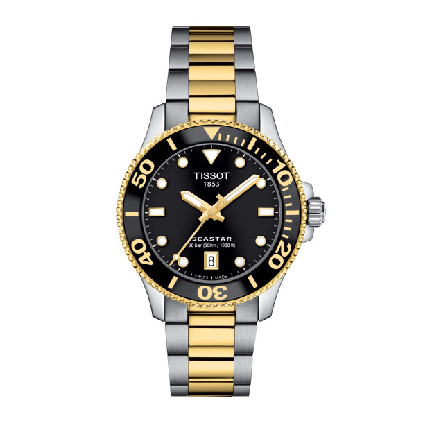         Damen- und Herrenuhr, Quarzwerk, Tissot Seastar 1000 36mm
