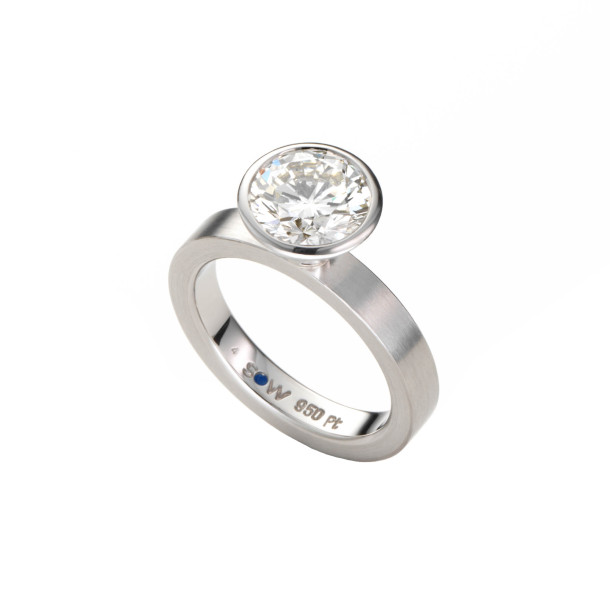         Platin, Ringe, Schmuckwerk Alpen Solitärring