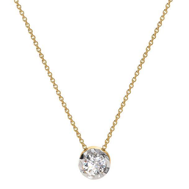         Gelbgold, Halsschmuck, Schmuckwerk Alpen Anhänger mit Halskette