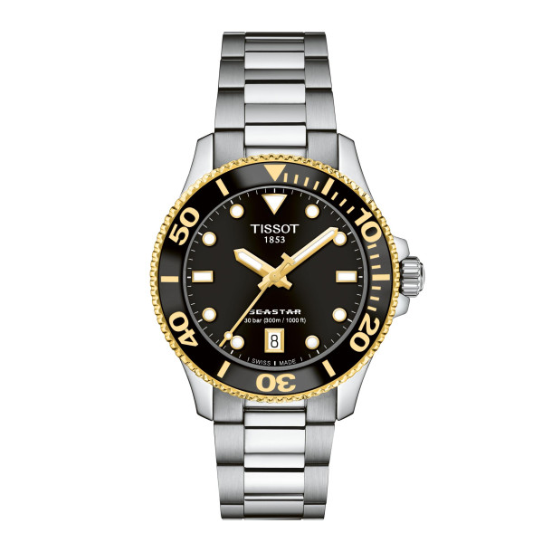         Damen- und Herrenuhr, Quarzwerk, Tissot Seastar 1000 36mm